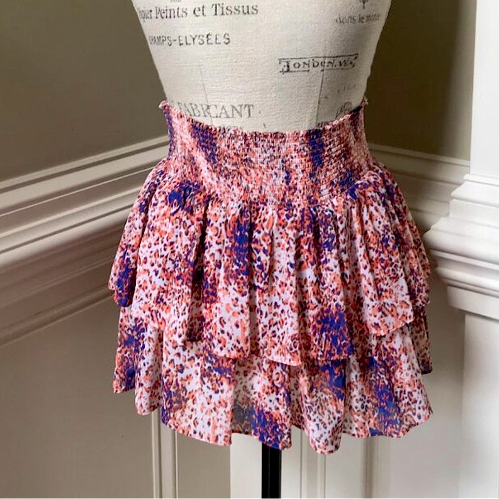 🧡💙RAMY BROOK SMOCKED WAIST MINI SKIRT!